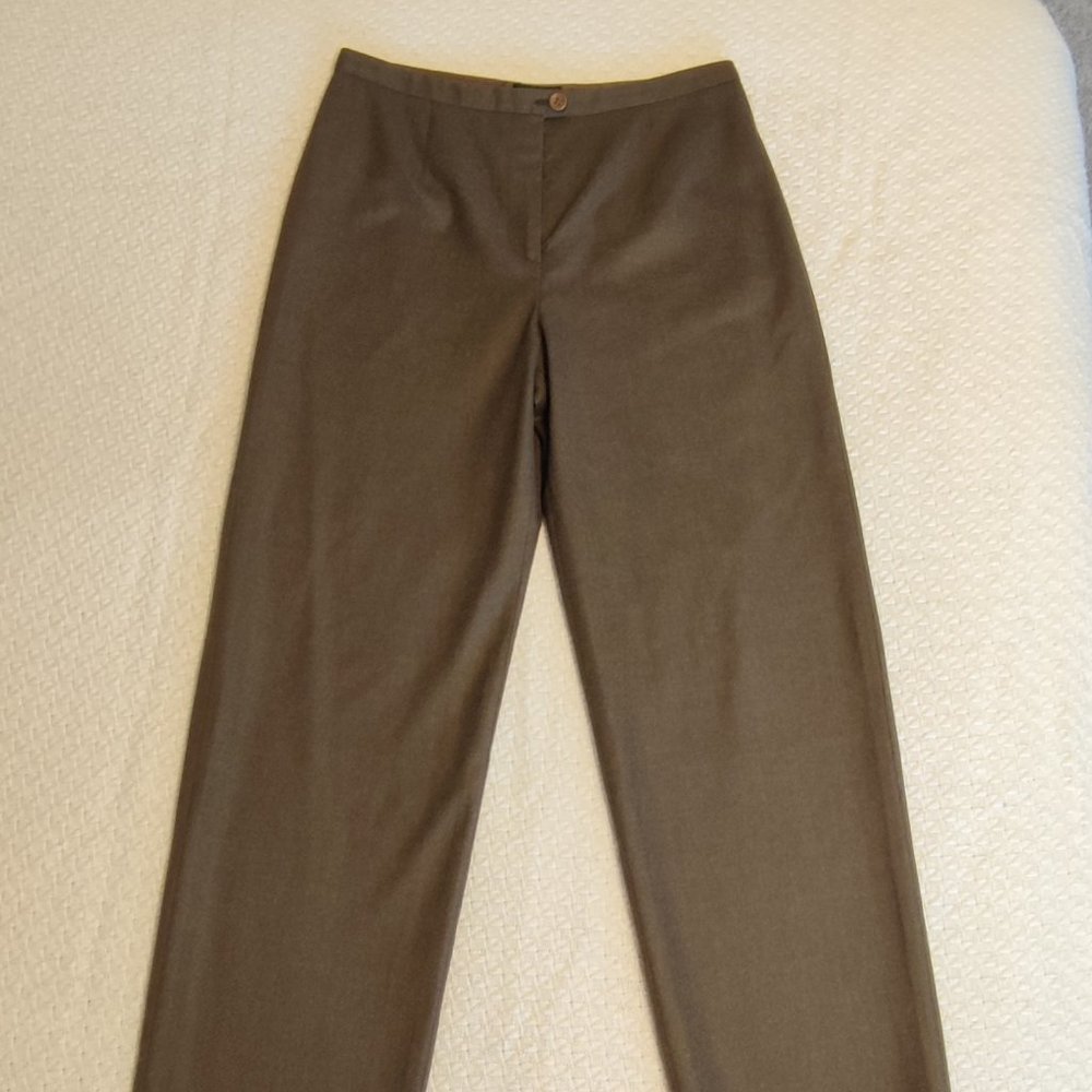 Women's Giorgio Armani Borgo 21 Pants Wool Wide Leg Size 36 brown
